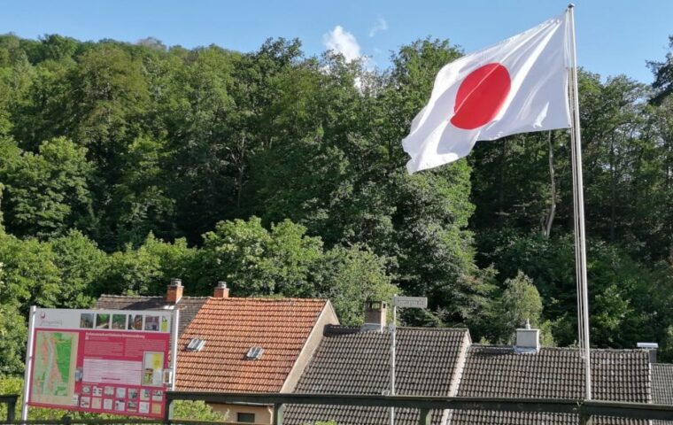 ドイツの生産者で掲げられた日の丸