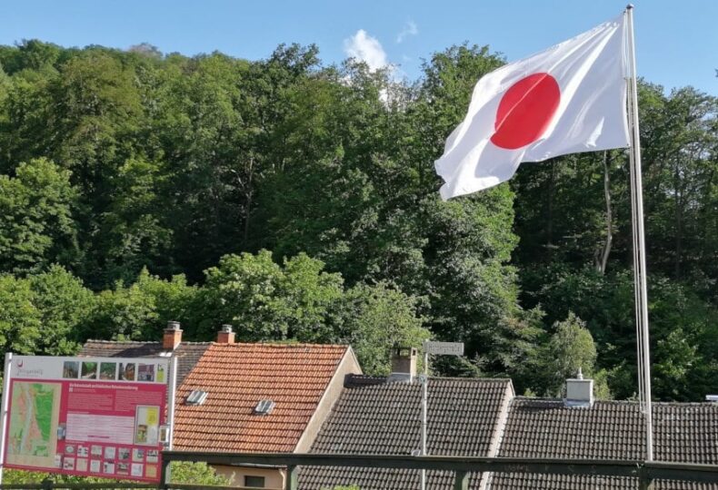 ドイツの生産者で掲げられた日の丸